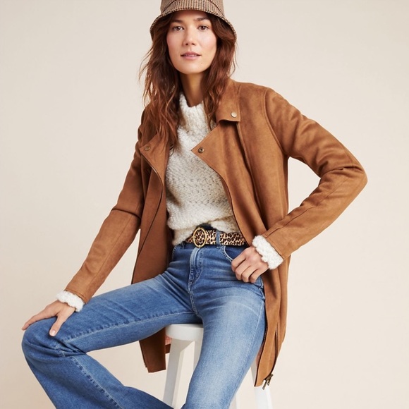 Anthropologie Jackets & Blazers - Anthropologie Suede Moto Jacket NWOT
